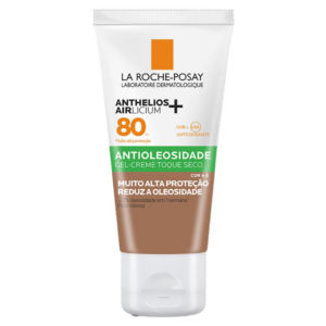 PROTETOR SOLAR FACIAL GEL CREME TOQUE SECO ANTIOLEOSIDADE COM COR 4.0 FPS 80 LA ROCHE POSAY ANTHELIOS AIRLICIUM BISNAGA 40G