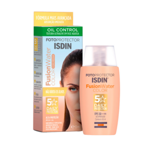 PROTETOR SOLAR FACIAL FUSION WATER COR MEDIA FPS50 ISDIN 50ML